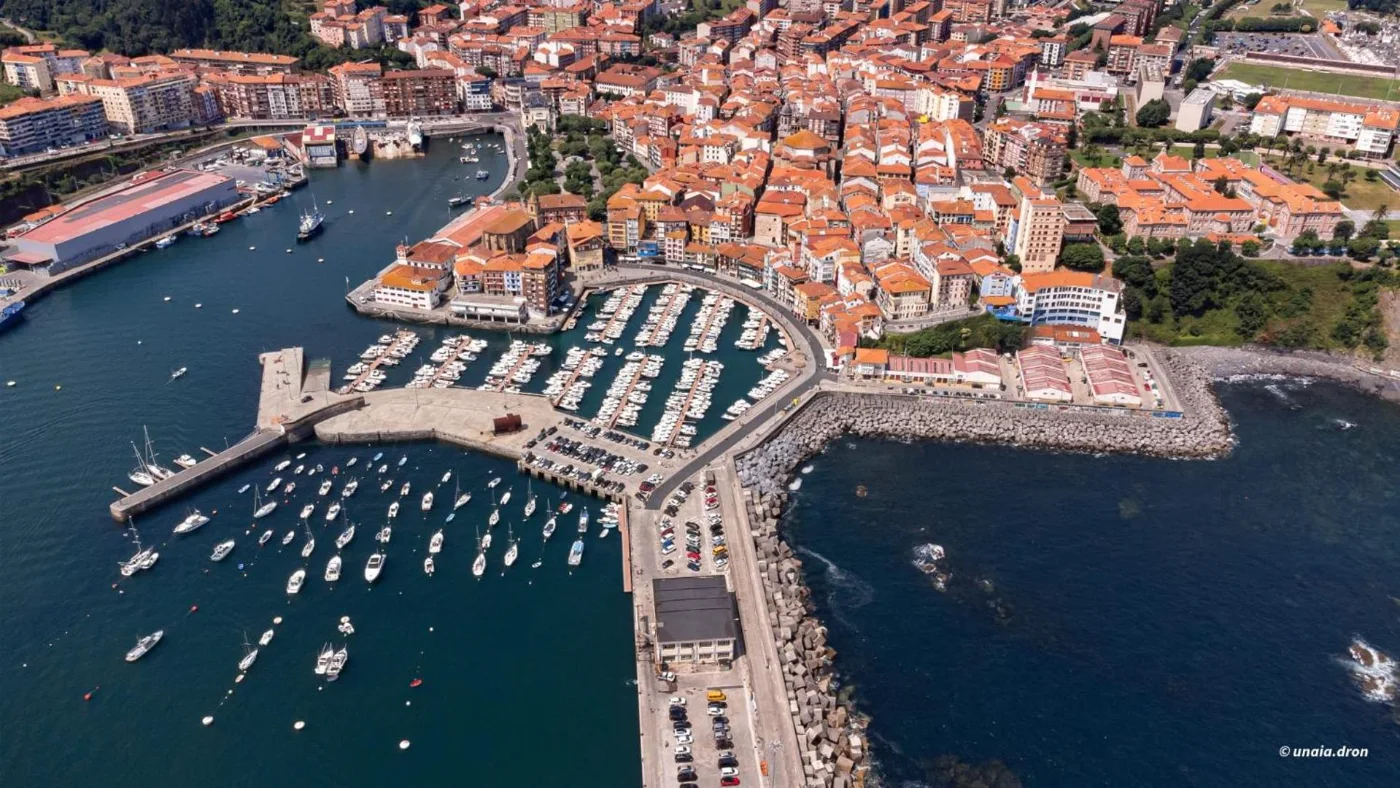 Vista aérea del puerto de Bermeo