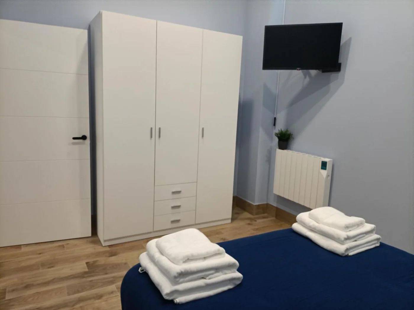 Armario y televisión del dormitorio